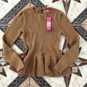 NWT Small Lilly Pulitzer Lanta Tan Long Sleeve Sweater